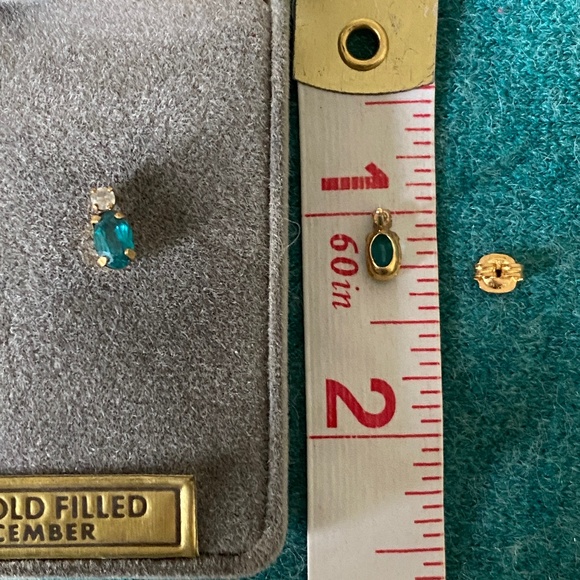 Tru-Kay I December Birthstone Earrings I 14KT GF - Picture 5 of 15